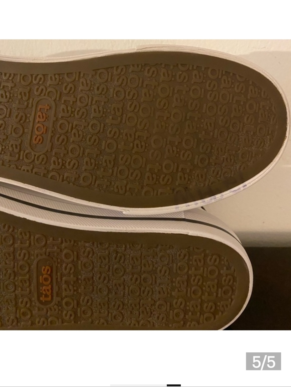 Taos Footwear Cream White/Gray Low-top Snrakers Size 7.5 - Picture 5 of 5